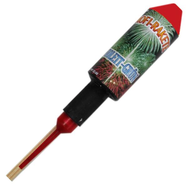 Profirakete Violett + Grün